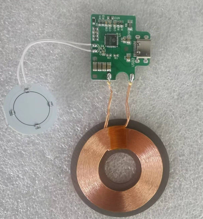 Reunião de placa de circuito impresso PCBA para carregador de carro Wth conector tipo C suporta carregamento rápido sem fio de 15W