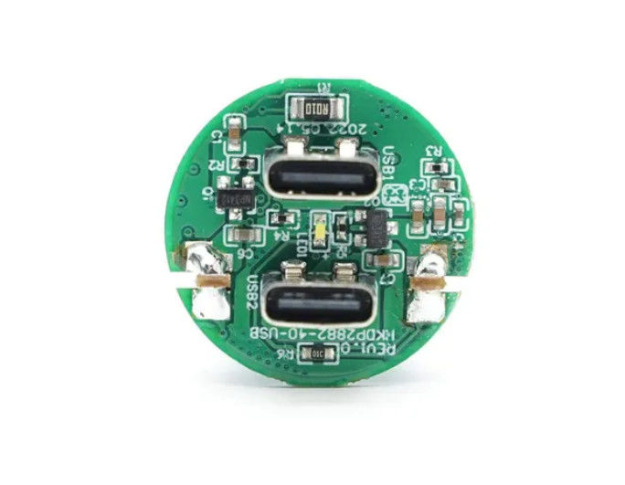 FR4 Printed Circuit Board Assembly PCBA para carregador de carro com 2 conectores tipo C Suporta carregamento rápido de 15W