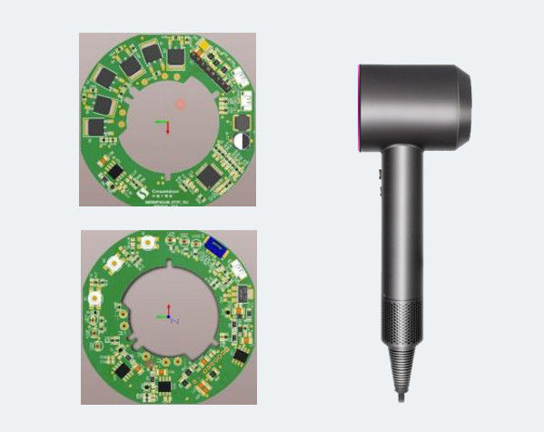 Montagem de PCB de superfície com IPM de ponte completa para secador de cabelo com FOC não indutivo de alta pressão e alta velocidade