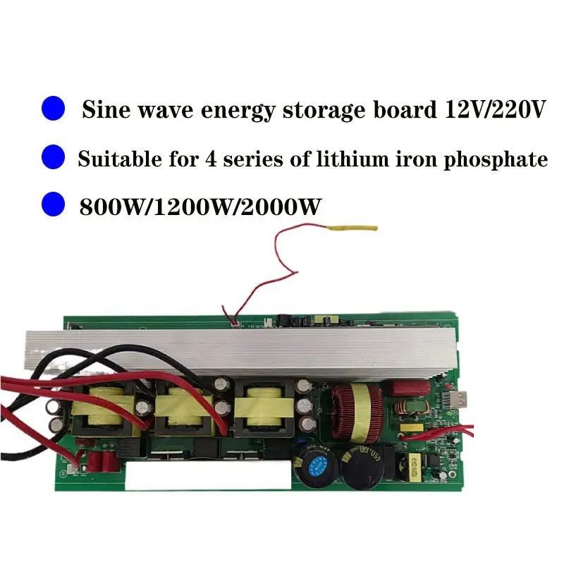 800W 1200W 2000W LiFePO4 Bateria Armazenamento de energia Fornecimento de energia Inverter PCB flexível Fabricação